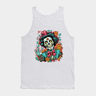 Channeling our creative side with this colorful skull graffiti Tank Top